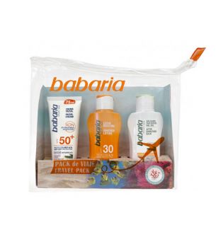Babaria - Travel pack - Sunscreen milk SPF30 + Sunscreen face cream SPF50+ + After sun