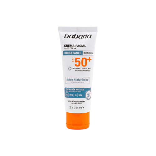 Babaria - Moisturizing facial sunscreen SPF50+ - Hyaluronic Acid