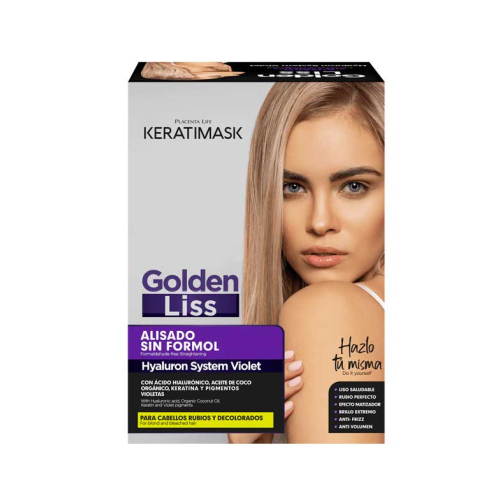 Be natural - Formaldehyde-free straightening kit Keratimask Golden Liss - Blond and bleached hair