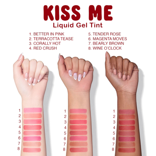 Beauty Creations - Lip Tint Kiss Me Liquid Gel - Better in Pink