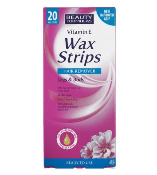 Beauty Formulas - Legs and Body wax strips - Vitamin E 20 uds.