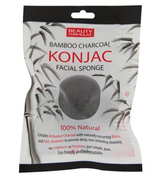 Beauty Formulas - Bamboo Charcoal Konjac Facial Sponge