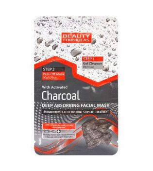 Beauty Formulas - Clay Mask with activated Charcoal in 2 steps