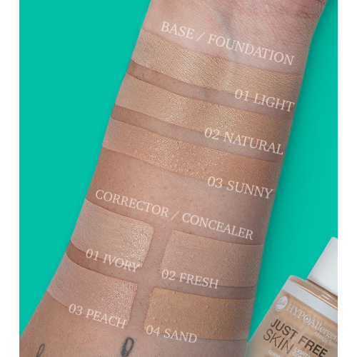 Bell - Hypoallergenic make-up base Just Free Skin - 03: Sunny