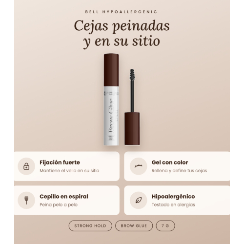 Bell HYPOAllergenic - Brow Gel Brow Glue - 02: Dark