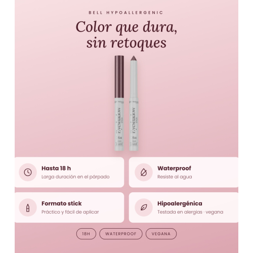Bell HYPOAllergenic - Eyeshadow stick 18h Waterproof - 02: Berry