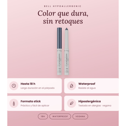 Bell HYPOAllergenic - Eyeshadow stick 18h Waterproof - 06: Steel
