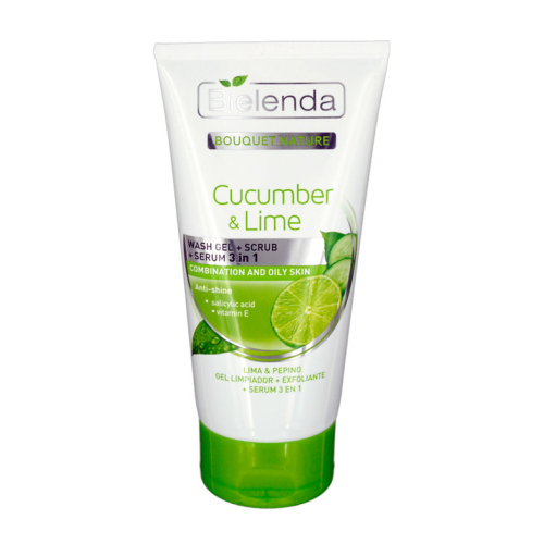 Bielenda - Facial gel + scrub + serum 3 in 1 - Cucumber & Lime