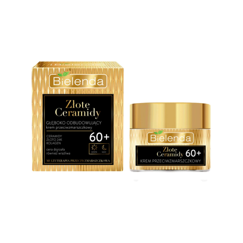 Bielenda - *Golden Ceramides* - Deep Restoration Anti-Wrinkle Facial Cream Day and Night - Ages 60+