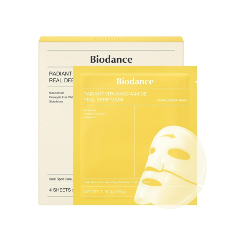 Biodance - Pack of 4 facial masks - Radiant Vita Niacinamide