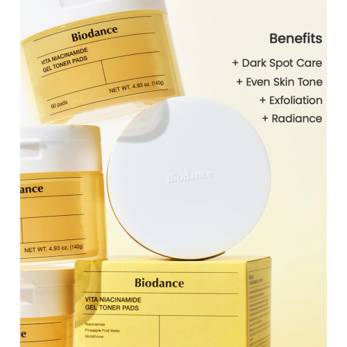 Biodance - Brightening Toner in Pad Format Vita Niacinamide - 60pcs
