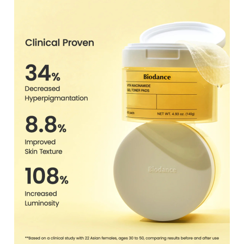 Biodance - Brightening Toner in Pad Format Vita Niacinamide - 60pcs