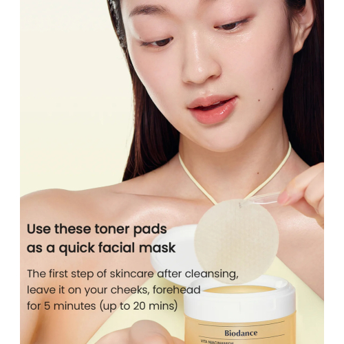 Biodance - Brightening Toner in Pad Format Vita Niacinamide - 60pcs
