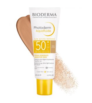 Bioderma - Tinted sunscreen fluid Photoderm Aquafluide SPF50+ - Dorée
