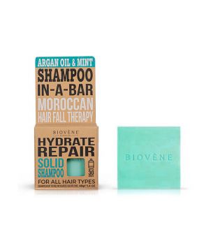Biovène - Solid shampoo moisturizes and repairs - Argan Oil & Mint