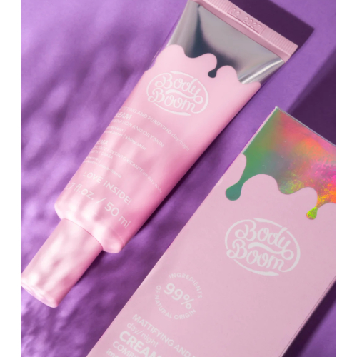 Bodyboom - *Basic Pink* - Mattifying facial cream - Combination and oily skin