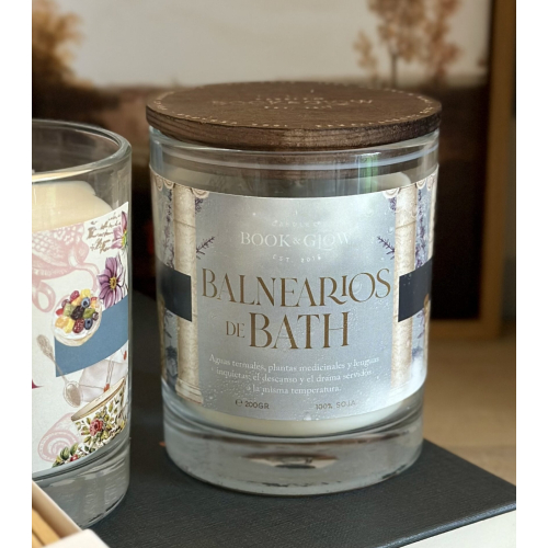 Book and Glow - *Austen* - Vegan Soy Candle - Balnearios de Bath