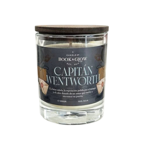Book and Glow - *Austen* - Vegan Soy Candle - Capitán Wentworth