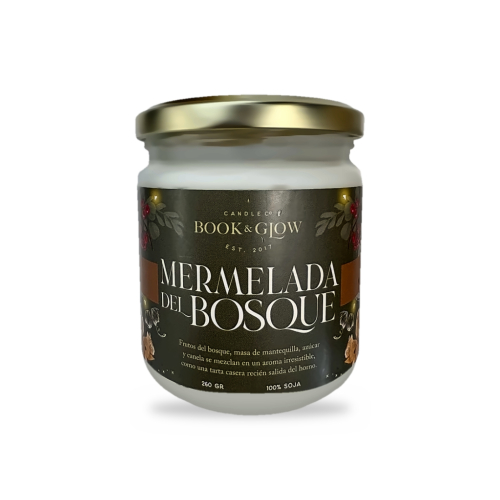 Book and Glow - *Mundos Extraordinarios* - Soy candle - Mermelada del bosque