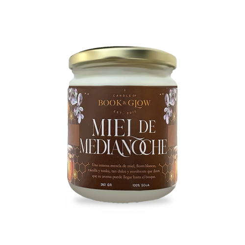 Book and Glow - *Mundos Extraordinarios* - Soy candle - Miel de medianoche
