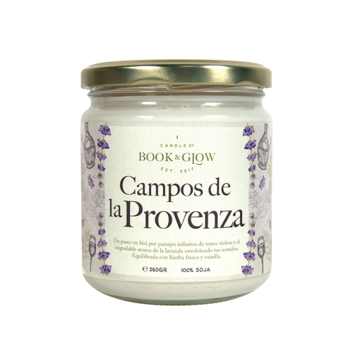 Book and Glow - *Wanderlust* - Soy candle - Campos de la provenza