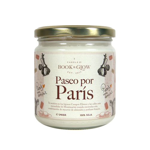 Book and Glow - *Wanderlust* - Soy candle - Paseo por París