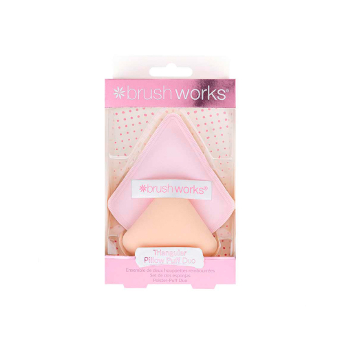 Brushworks - Padded Triangular Makeup Puff Duo