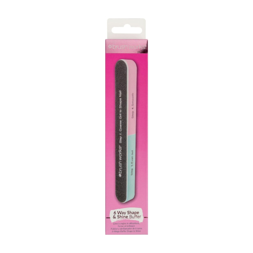BrushWorks - Nail File 6 Way Shaoe & Shine Buffer