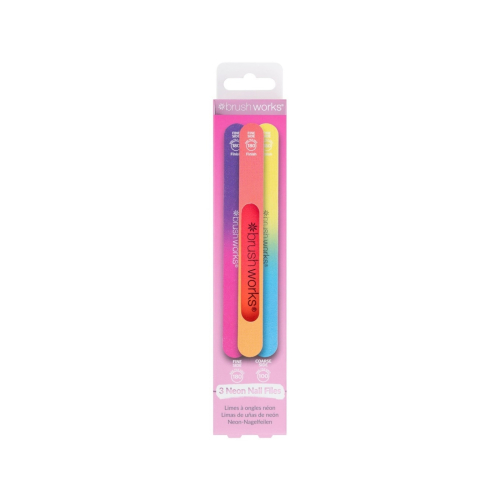 Brushworks - Set of 3 nail files Neon
