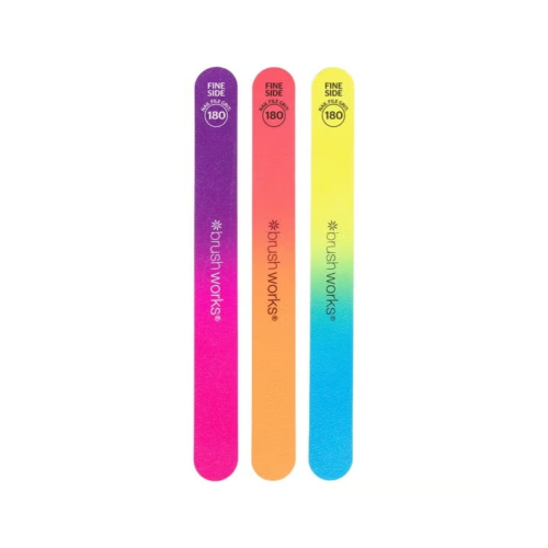 Brushworks - Set of 3 nail files Neon