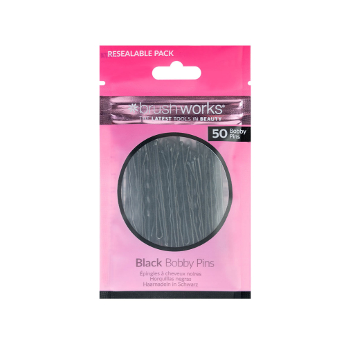 Brushworks - Set of 50 Hairpins Bobby Pins - Black