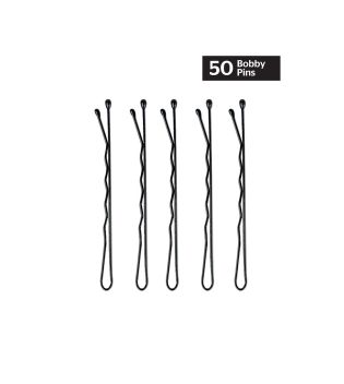 Brushworks - Set of 50 Hairpins Bobby Pins - Black