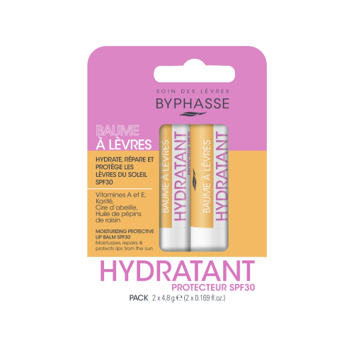 Byphasse - Duo of moisturizing lip balms with SPF30