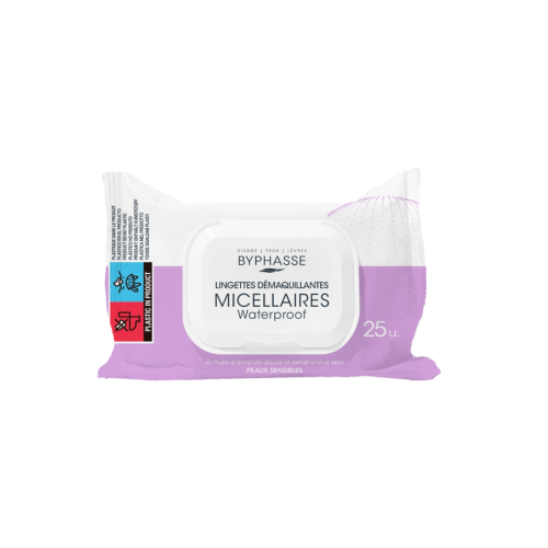 Byphasse - Makeup remover wipes 25 units - Waterproof