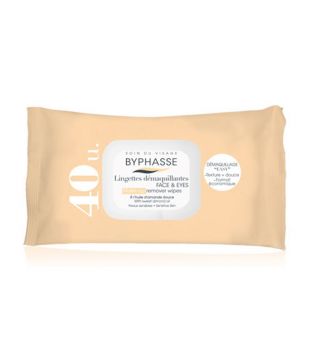 Byphasse - Makeup remover wipes 40 units - Sweet almond oil