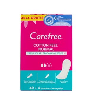 Carefree - Fresh Fragrance Panty Liners Cotton Feel - 40+4 units