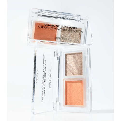 Catrice - Cream to powder eyeshadow palette Diamond Treasures - 050: Peach Gleam