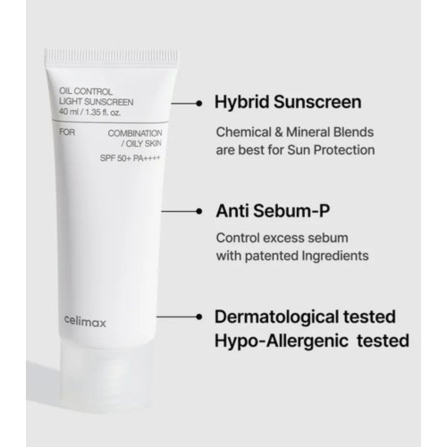 Celimax - *Oil Control* - Facial sunscreen Light Sunscreen SPF50+ PA++++