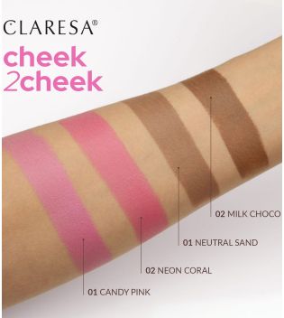 Claresa - Contour stick Cheek 2Cheek - 01: Neutral Sand