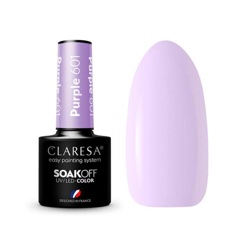 Claresa - Semi-permanent nail polish Soak off - 601:  Purple