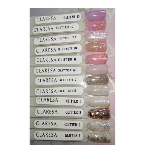 Claresa - Semi-permanent nail polish Soak off - 01: Glitter