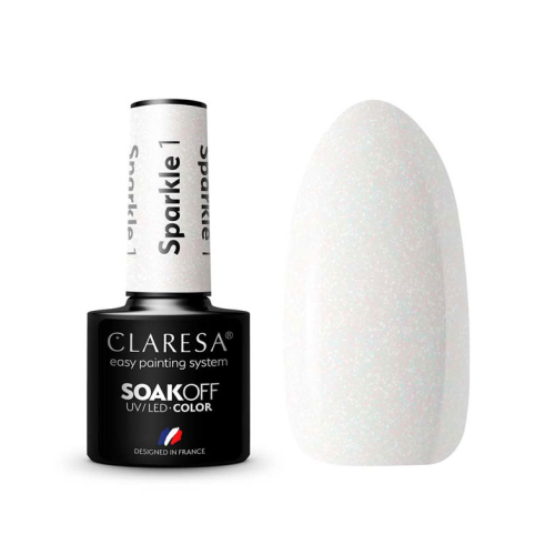 Claresa - Semi-permanent nail polish Soak off - 01: Sparkle
