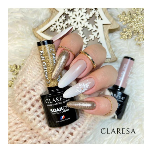 Claresa - Semi-permanent nail polish Soak off - 02: Full Glitter