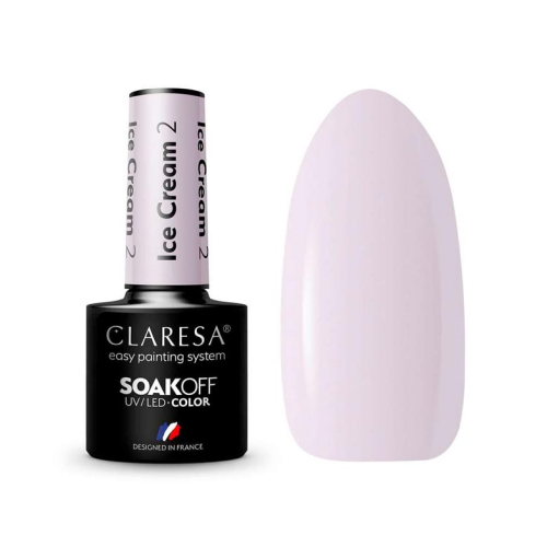 Claresa - Semi-permanent nail polish Soak off - 02: Ice Cream