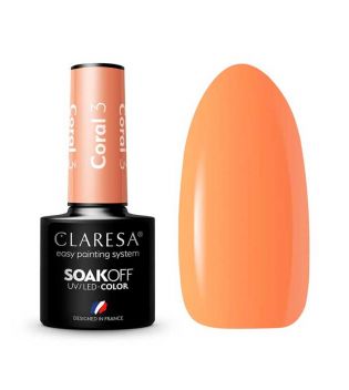 Claresa - Semi-permanent nail polish Soak off - 03: Coral