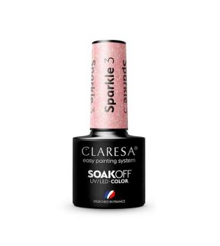 Claresa - Semi-permanent nail polish Soak off - 03: Sparkle