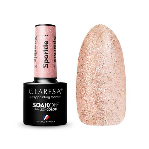 Claresa - Semi-permanent nail polish Soak off - 03: Sparkle