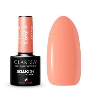 Claresa - Semi-permanent nail polish Soak off - 04: Coral