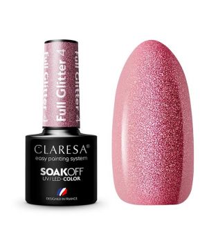 Claresa - Semi-permanent nail polish Soak off - 04: Full Glitter