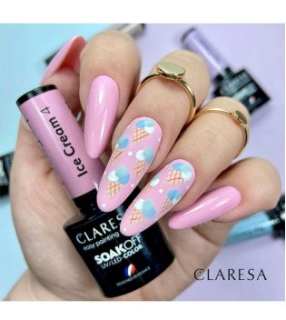 Claresa - Semi-permanent nail polish Soak off - 04: Ice Cream